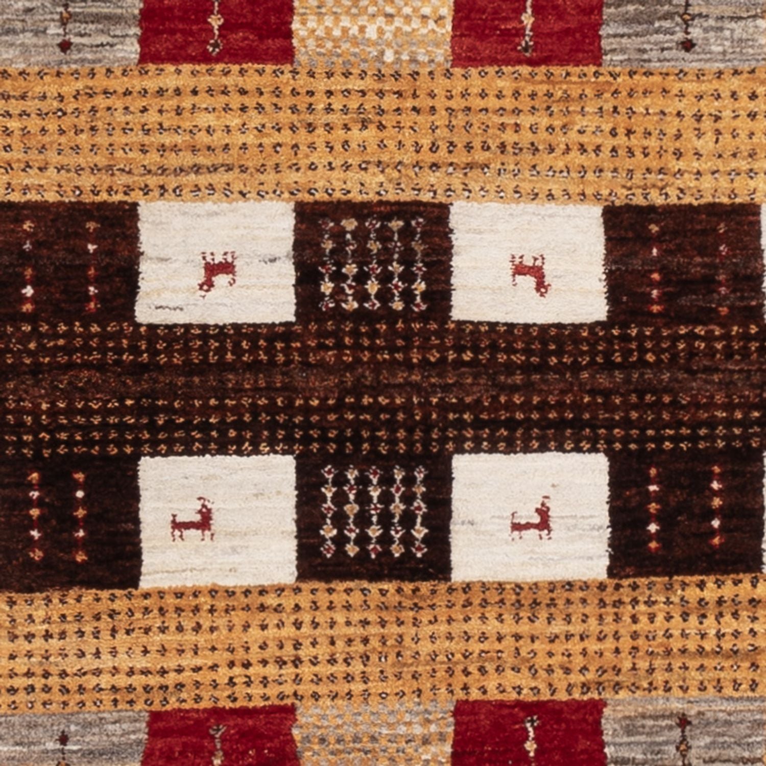 Alfombra Gabbeh - Loribaft Indus - 193 x 145 cm - multicolor
