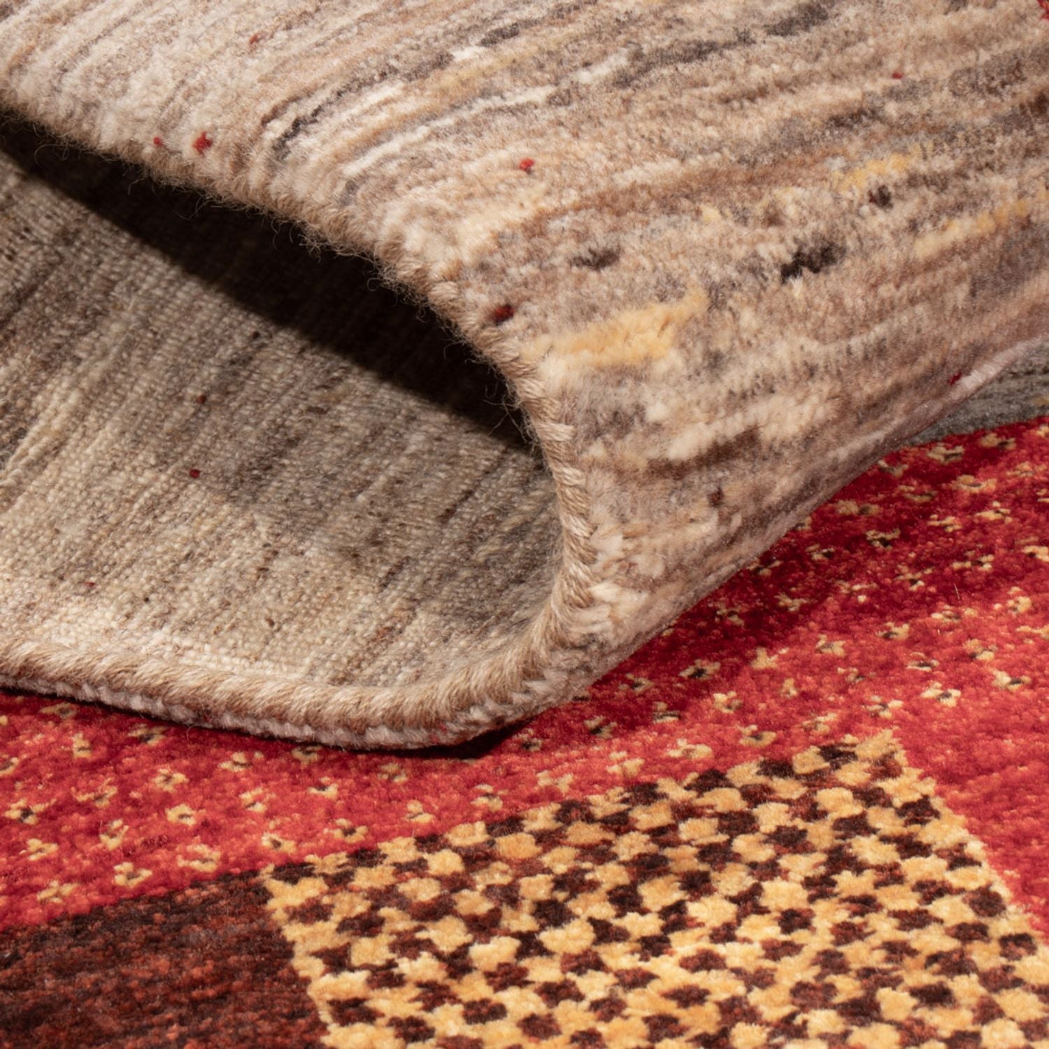 Alfombra Gabbeh - Loribaft Indus - 193 x 145 cm - multicolor