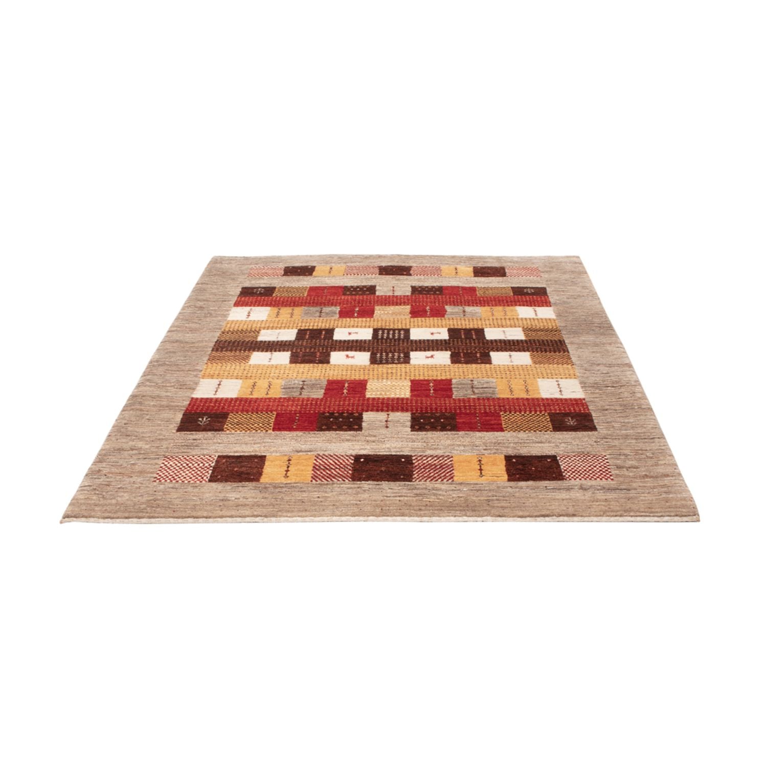 Alfombra Gabbeh - Loribaft Indus - 193 x 145 cm - multicolor
