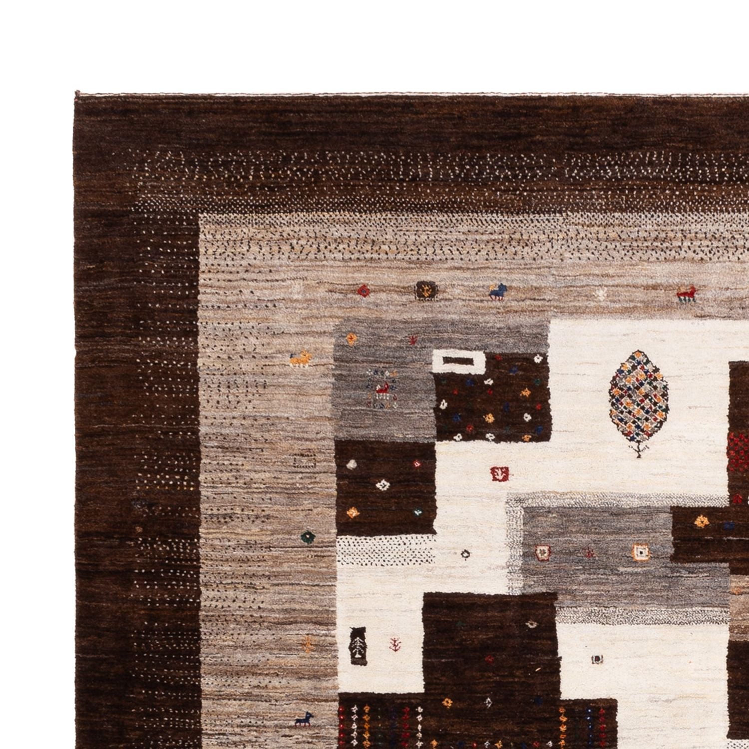 Alfombra Gabbeh - Loribaft Indus - 299 x 244 cm - multicolor