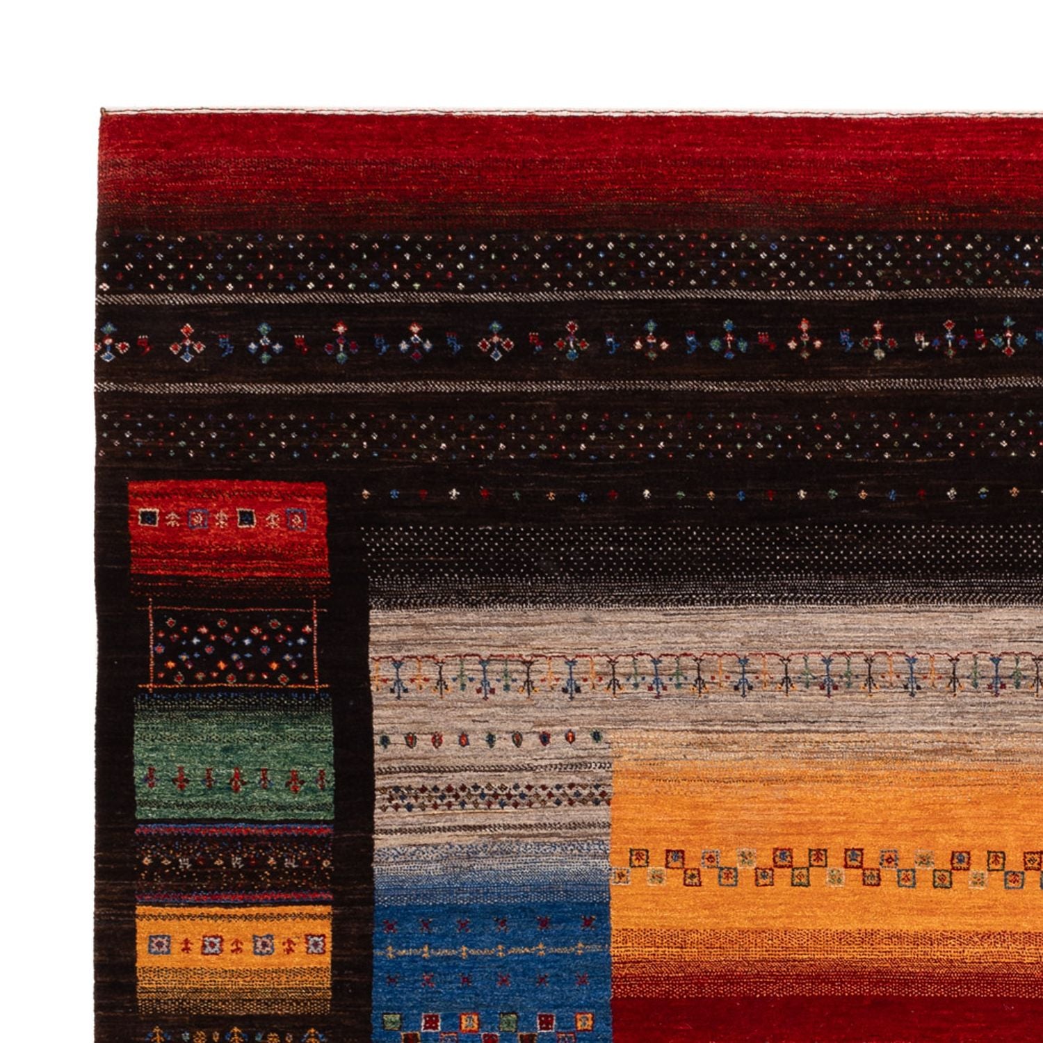 Alfombra Gabbeh - Loribaft Indus - 304 x 257 cm - multicolor