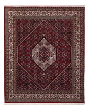 Alfombra oriental - Bidjar - Indus - 304 x 251 cm - rojo oscuro