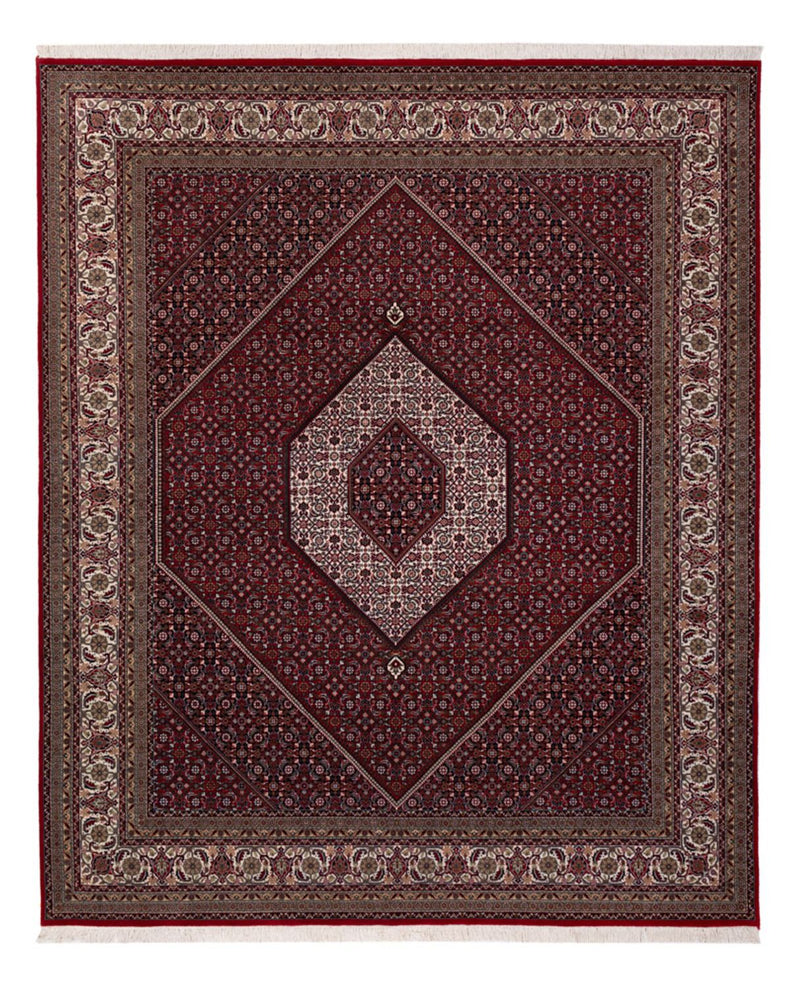 Alfombra oriental - Bidjar - Indus - 304 x 251 cm - rojo oscuro