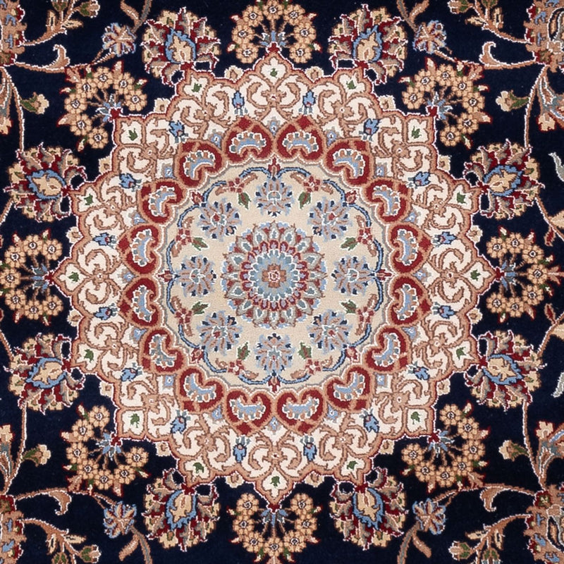 Alfombra oriental - Nain - Indus - 309 x 251 cm - azul oscuro