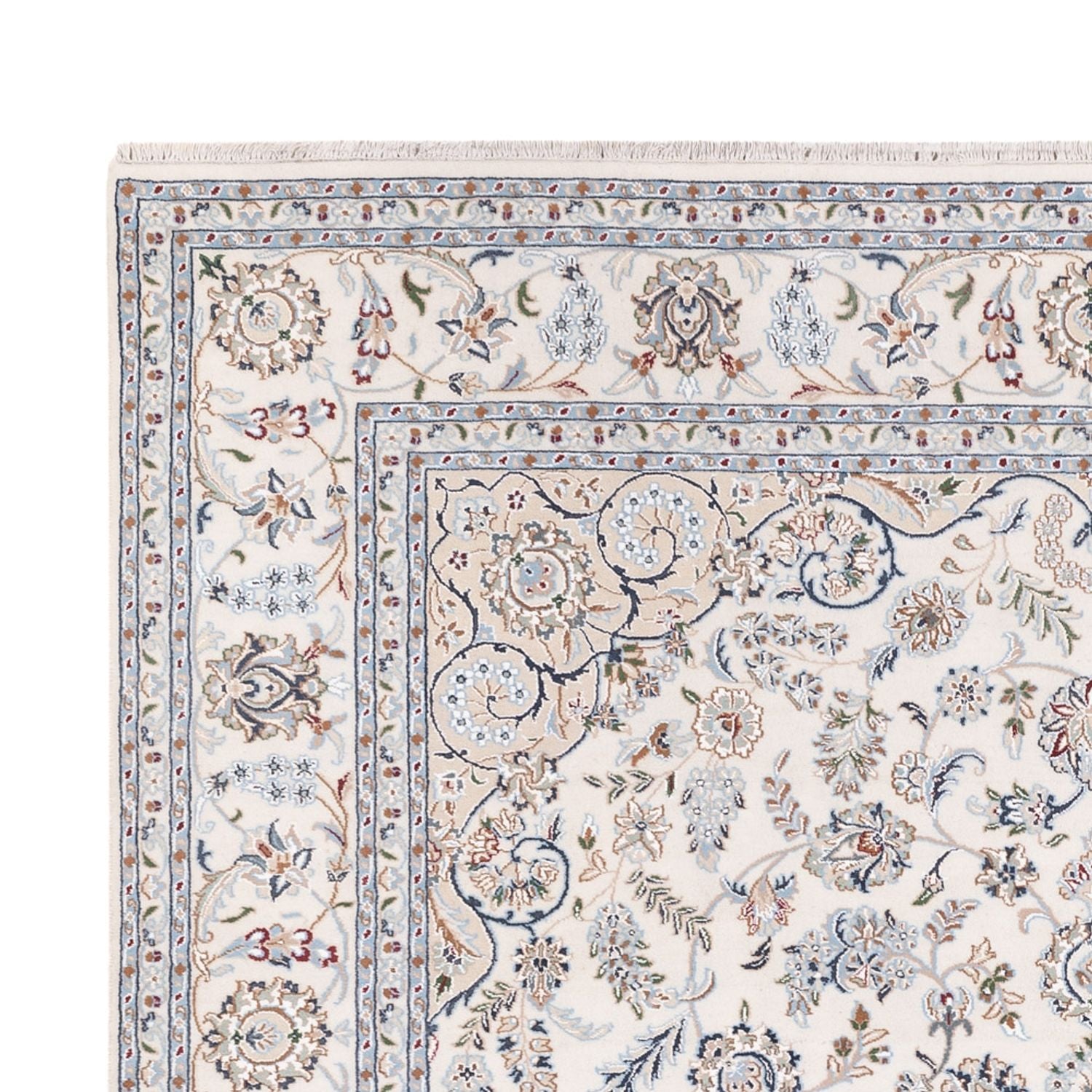 Alfombra oriental - Nain - Indus - 303 x 241 cm - blanco