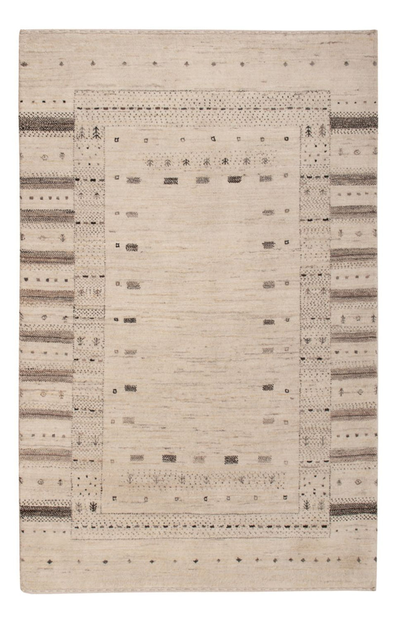 Alfombra Gabbeh - Loribaft Indus - 152 x 105 cm - crema