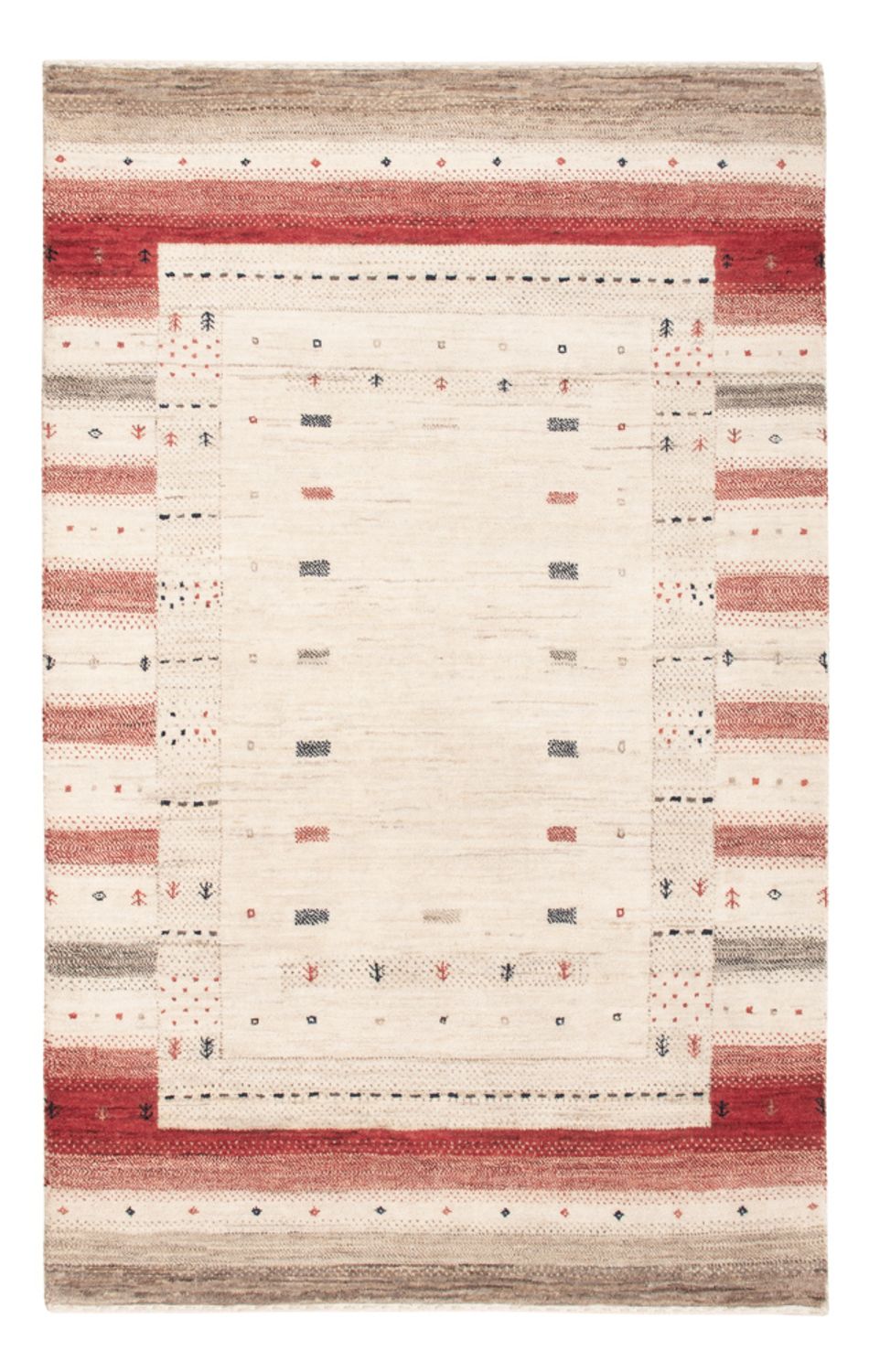 Alfombra Gabbeh - Loribaft Indus - 155 x 102 cm - beige