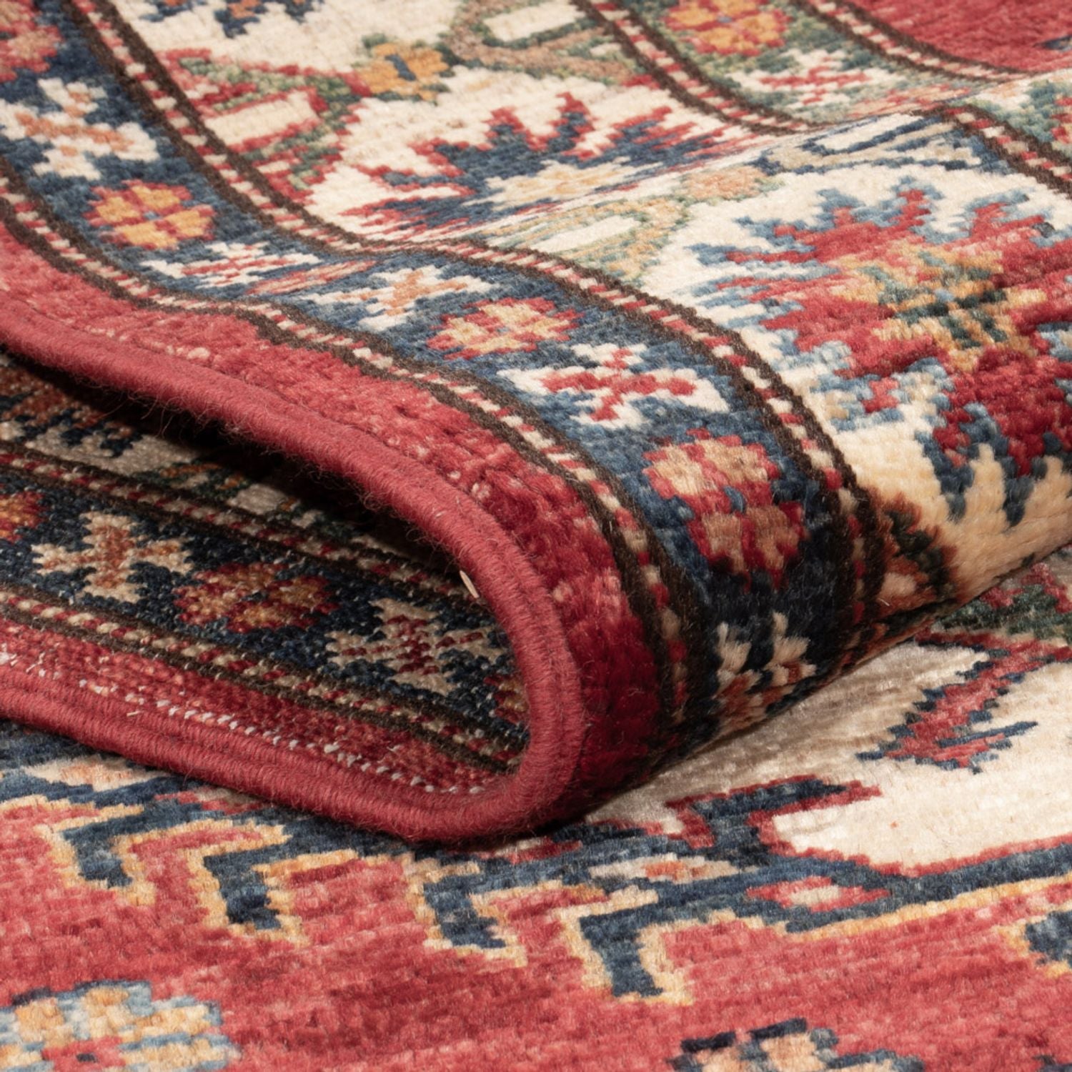 Alfombra de pasillo Alfombra Ziegler - Kazak - 245 x 77 cm - rojo