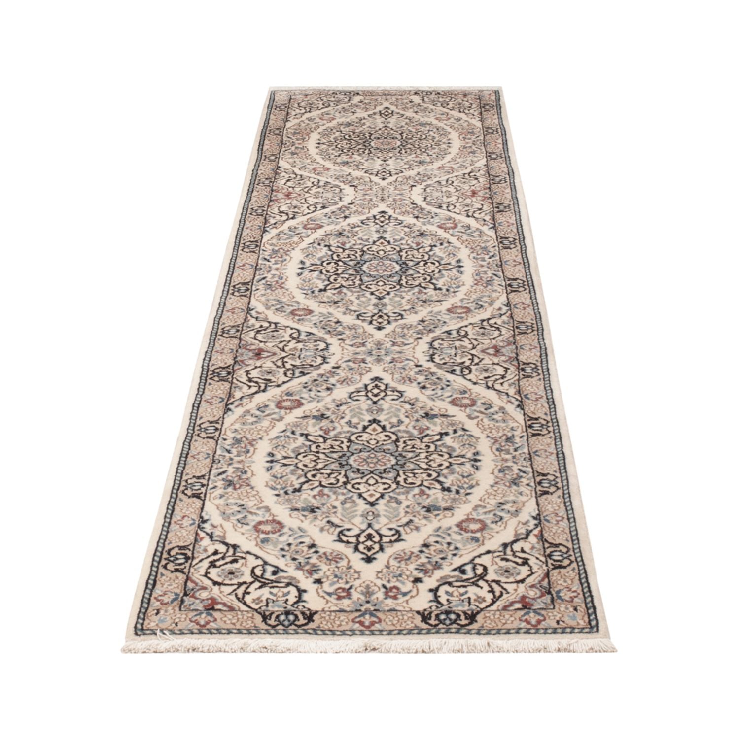 Alfombra de pasillo Alfombra persa - Nain - 293 x 60 cm - beige oscuro