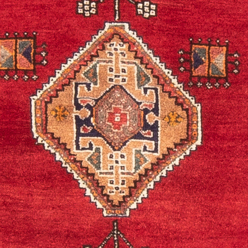 Alfombra de pasillo Alfombra Gabbeh - Persa Kashkuli - 234 x 82 cm - rojo