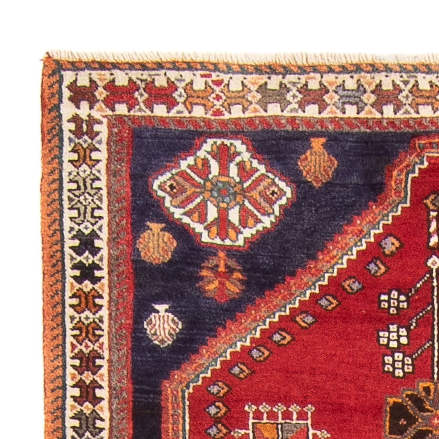 Alfombra de pasillo Alfombra Gabbeh - Persa Kashkuli - 234 x 82 cm - rojo