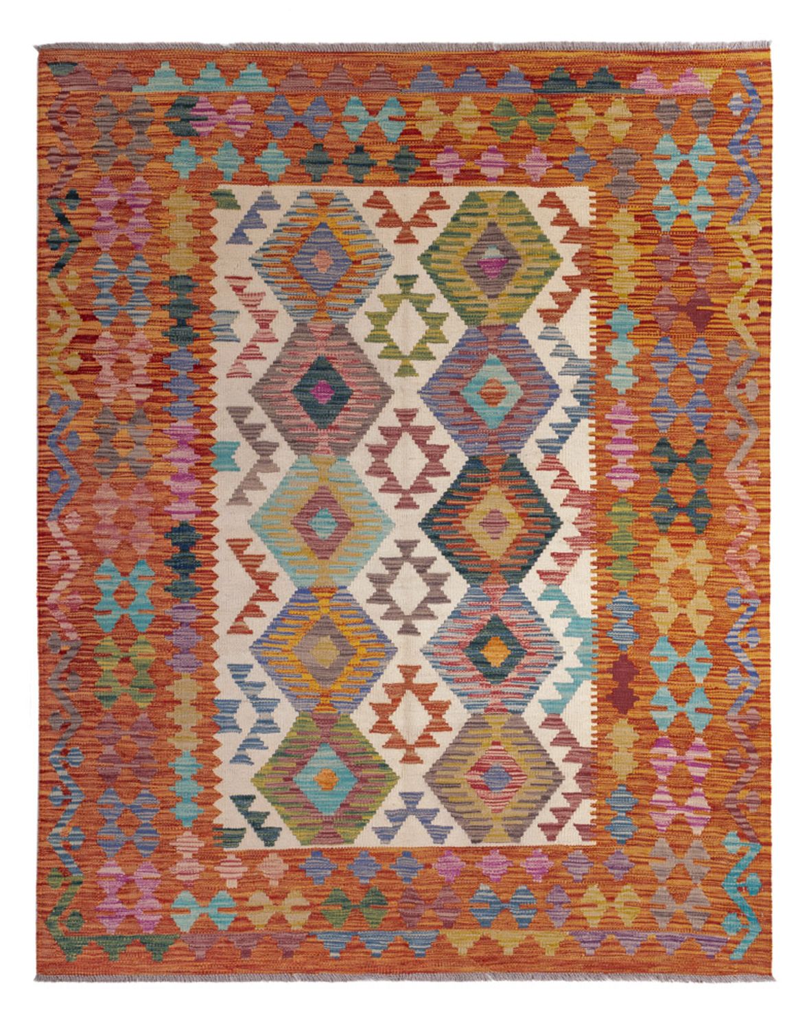 Alfombra Kelim - Splash - 198 x 149 cm - multicolor