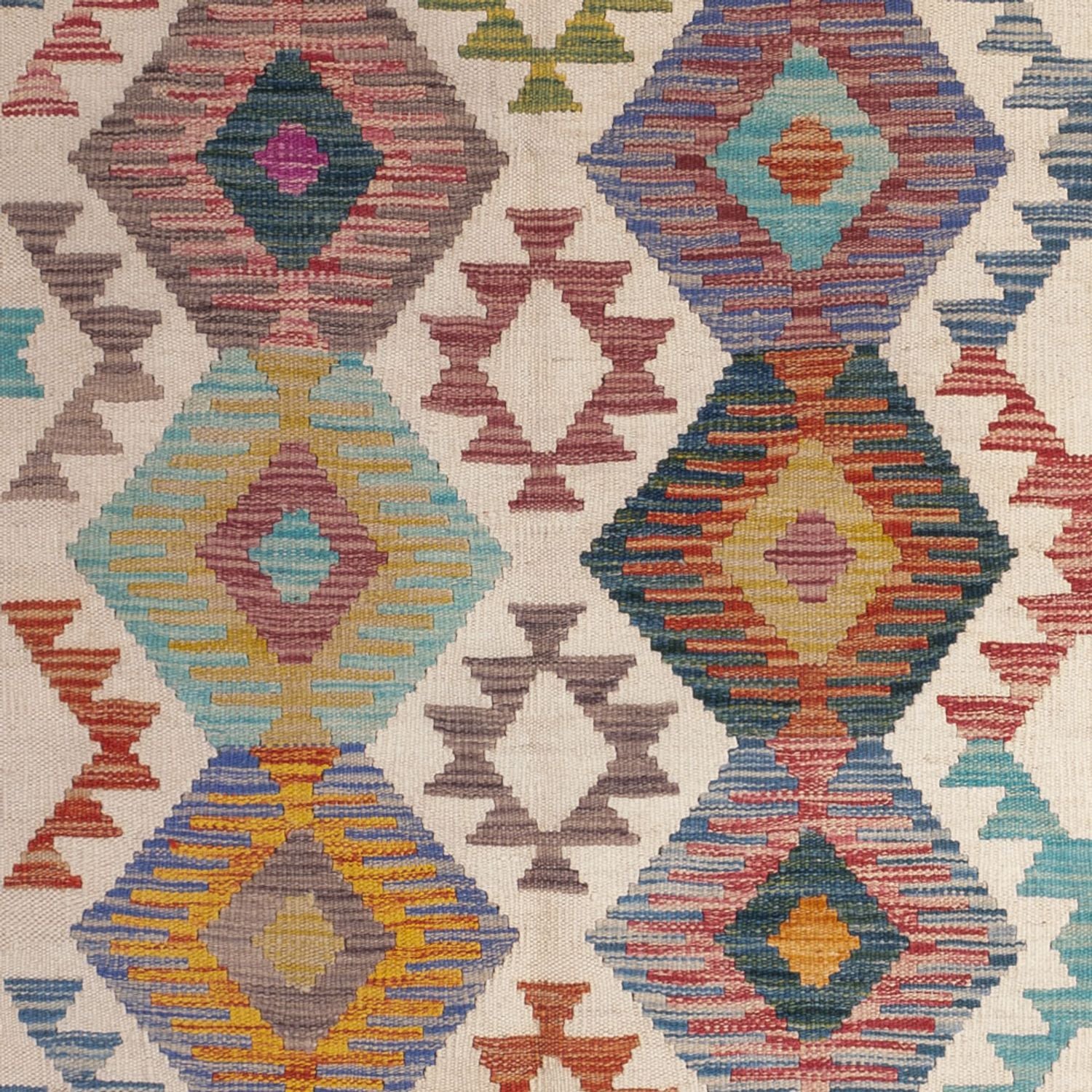 Alfombra Kelim - Splash - 198 x 149 cm - multicolor