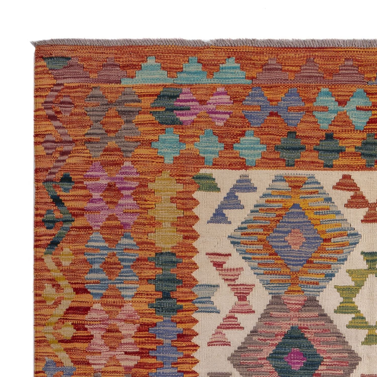 Alfombra Kelim - Splash - 198 x 149 cm - multicolor