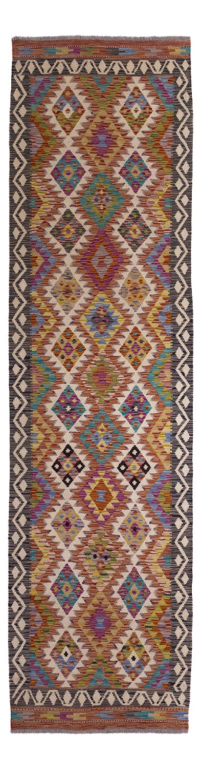 Alfombra de pasillo Alfombra Kelim - Splash - 295 x 85 cm - multicolor