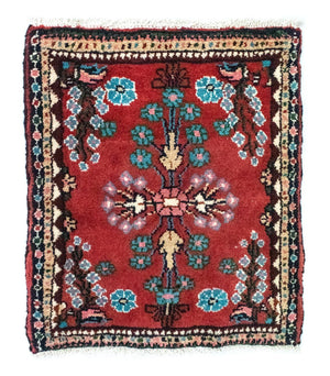 Alfombra persa - Nómada - 60 x 55 cm - rojo
