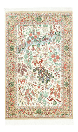 Alfombra de seda - Ghom Seda - Prima - 122 x 80 cm - beige