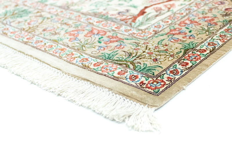 Alfombra de seda - Ghom Seda - Prima - 122 x 80 cm - beige