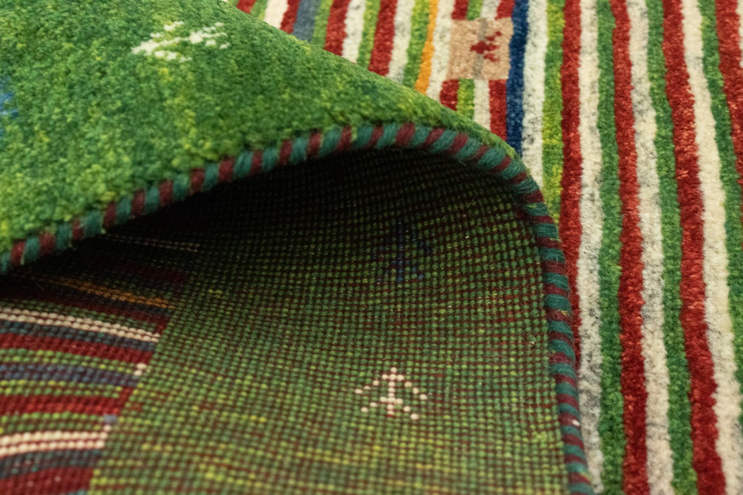 Alfombra persa - Nómada - 126 x 80 cm - multicolor