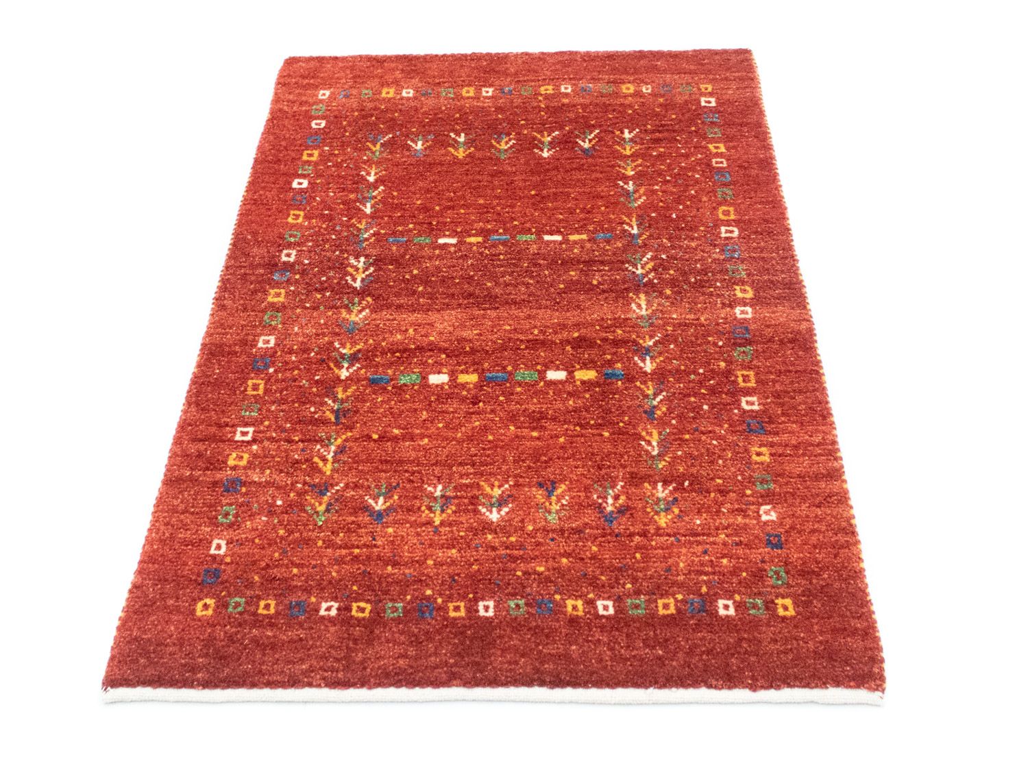 Alfombra persa - Nómada - 125 x 80 cm - naranja