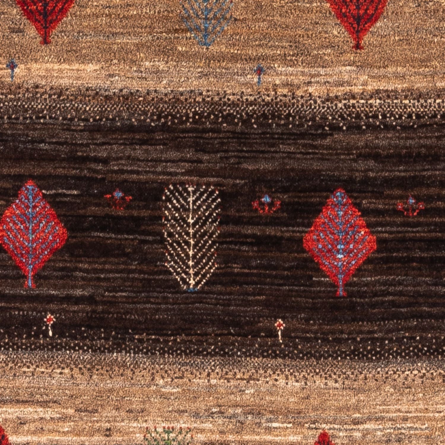 Alfombra Gabbeh - Loribaft Persa - Real - 131 x 88 cm - multicolor