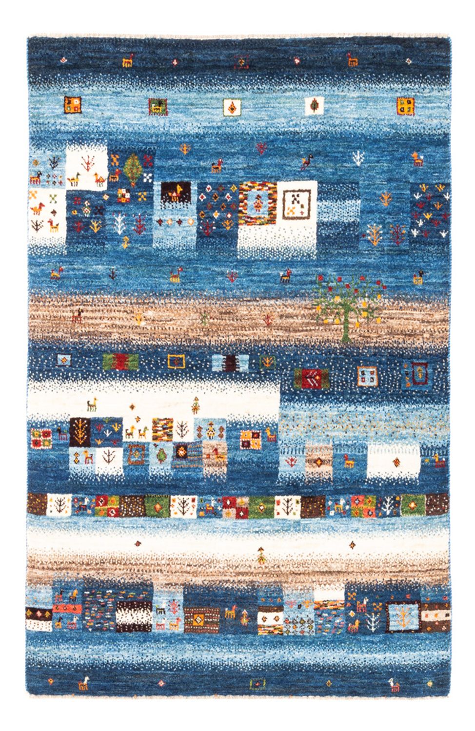 Alfombra Gabbeh - Loribaft Persa - Real - 154 x 103 cm - multicolor