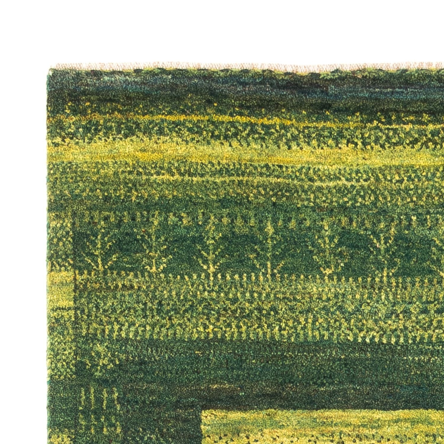 Alfombra Gabbeh - Loribaft Persa - Real - 150 x 97 cm - verde