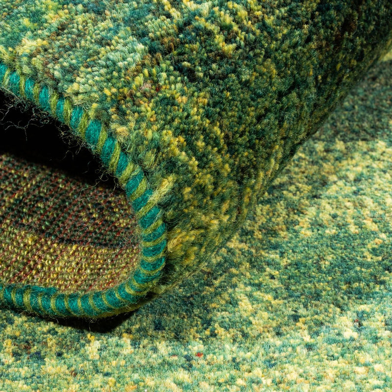 Alfombra Gabbeh - Loribaft Persa - Real - 150 x 97 cm - verde