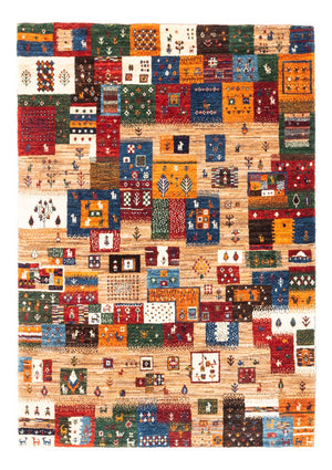 Alfombra Gabbeh - Loribaft Persa - Real - 140 x 100 cm - multicolor