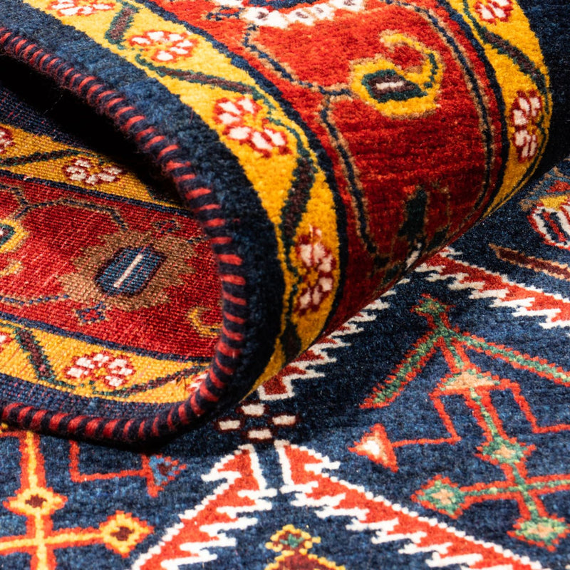 Alfombra Gabbeh - Persa - 205 x 143 cm - azul oscuro