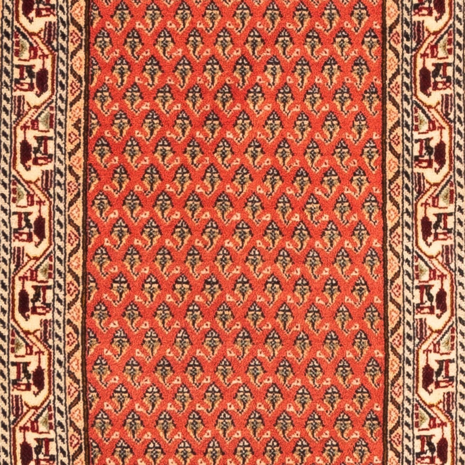 Alfombra de pasillo Alfombra persa - Mir - 348 x 63 cm - rojo