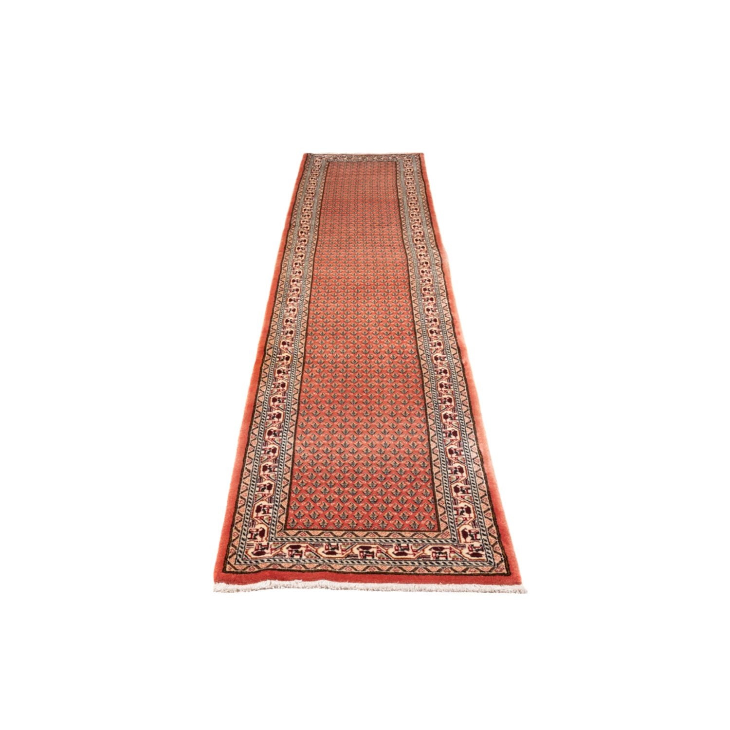 Alfombra de pasillo Alfombra persa - Mir - 348 x 63 cm - rojo