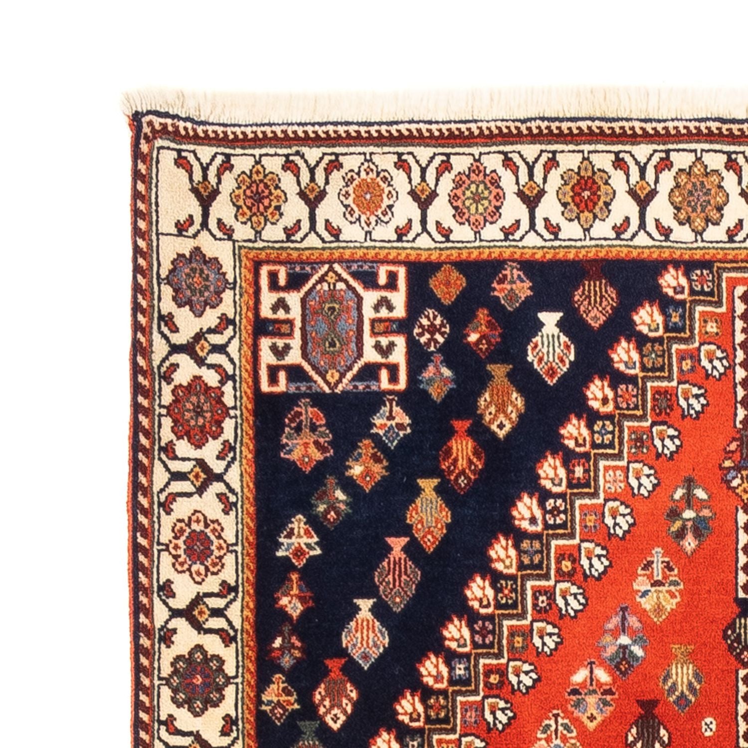 Alfombra de pasillo Alfombra Gabbeh - Persa Kashkuli - 200 x 85 cm - rojo