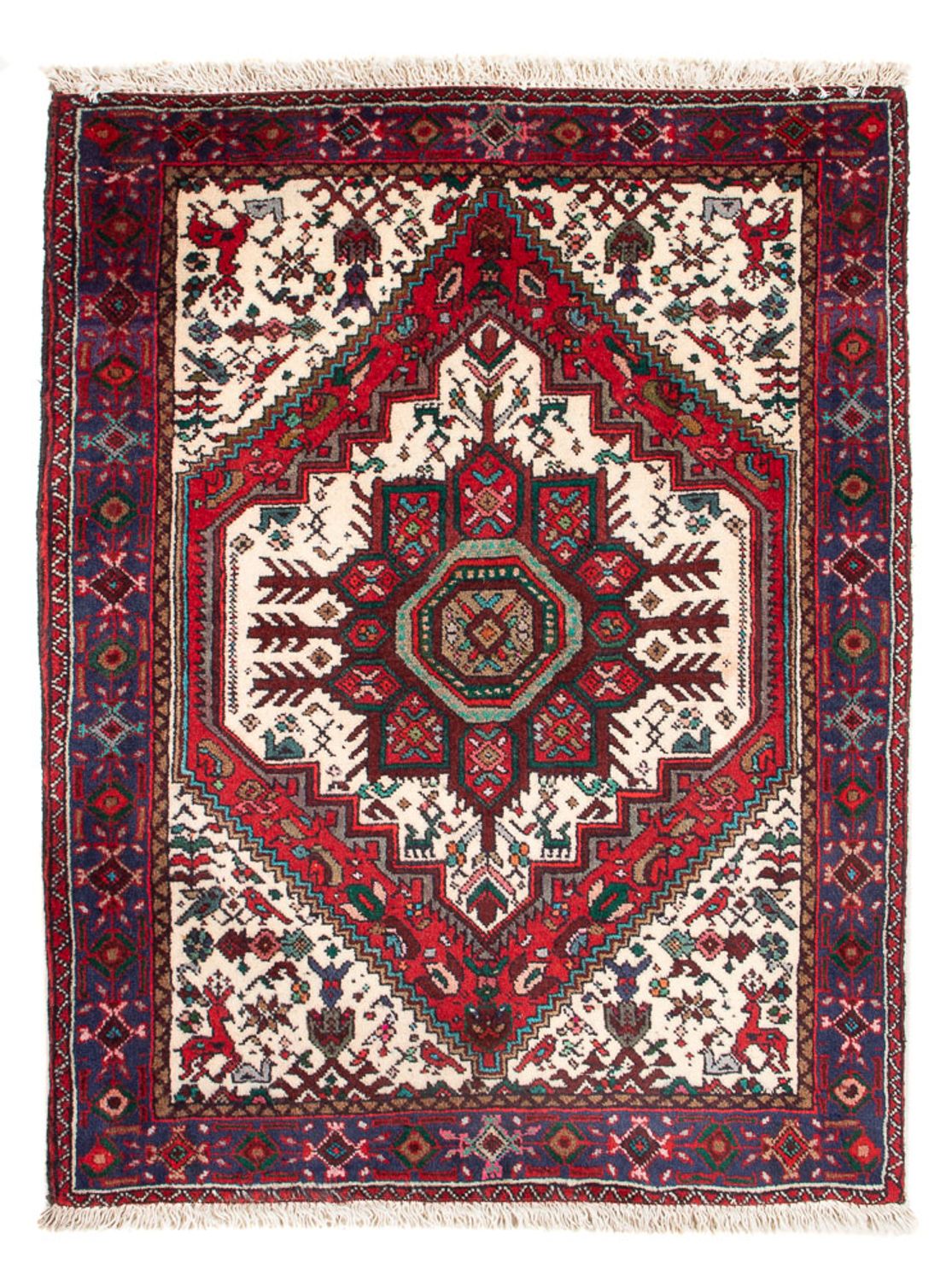 Alfombra persa - Nómada - 95 x 58 cm - crema