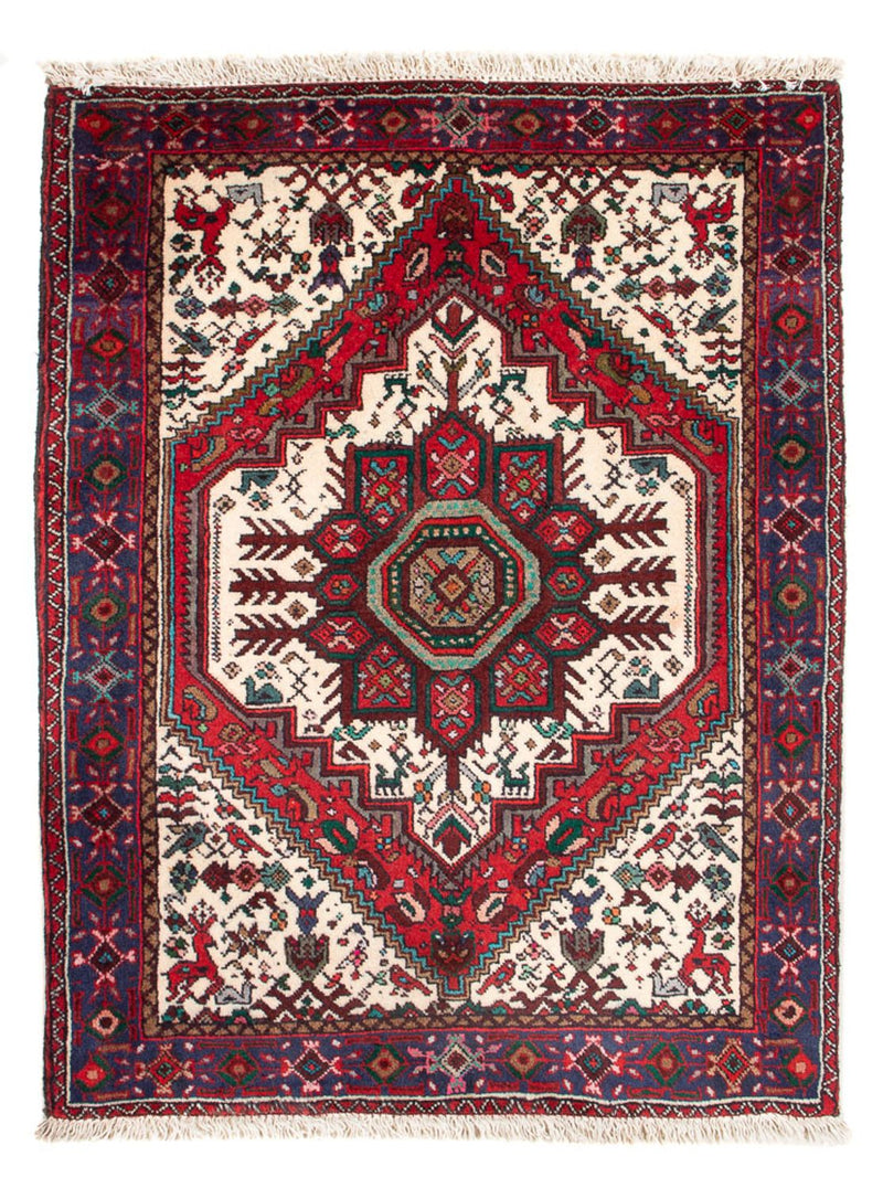 Alfombra persa - Nómada - 95 x 58 cm - crema