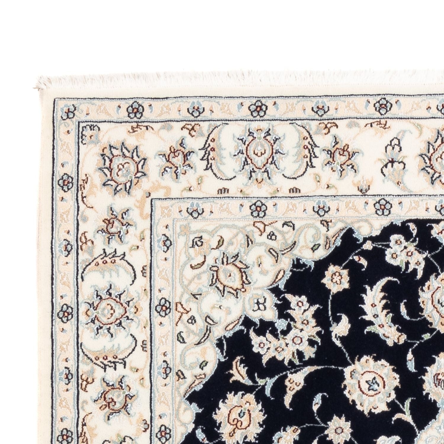 Alfombra Persa - Nain - Prima - 176 x 119 cm - azul oscuro