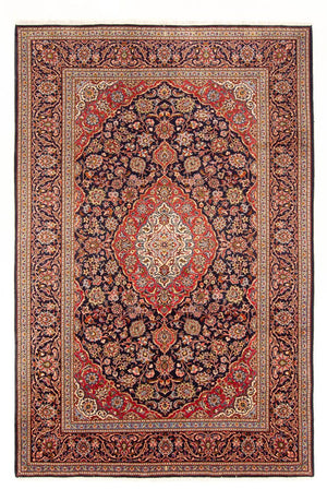 Alfombra persa - Keshan - 312 x 201 cm - azul oscuro