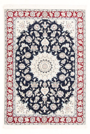 Alfombra Persa - Nain - Real - 151 x 105 cm - azul oscuro