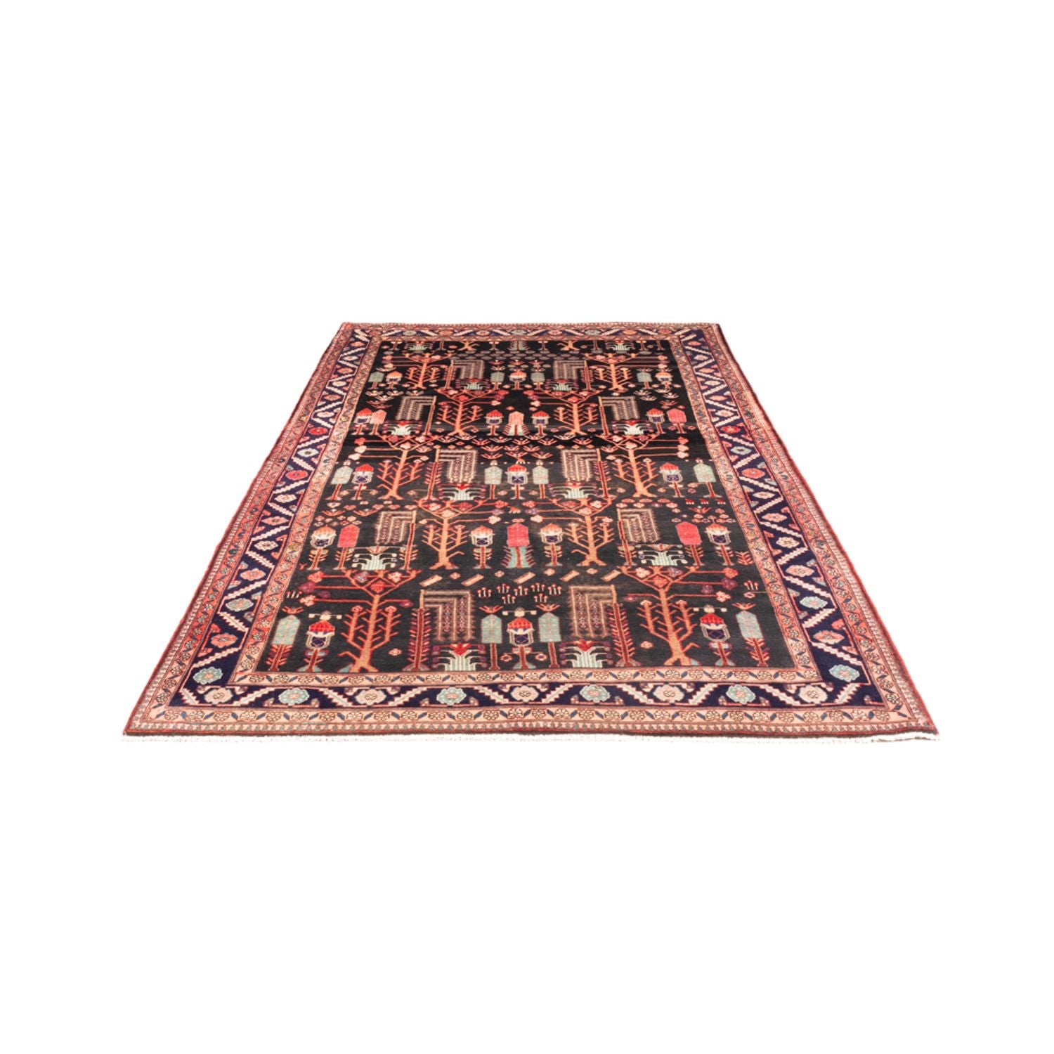 Alfombra persa - Nómada - 270 x 152 cm - azul oscuro