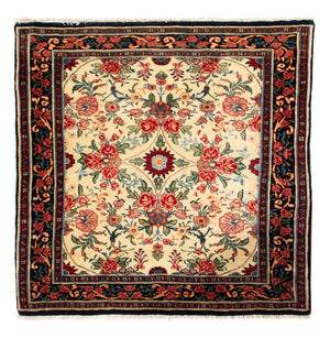 Alfombra persa - Bidjar cuadrado  - 70 x 70 cm - crema