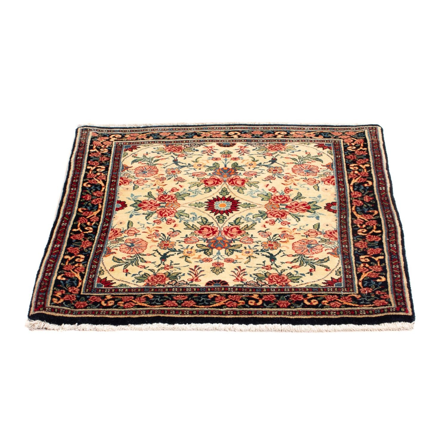 Alfombra persa - Bidjar cuadrado  - 70 x 70 cm - crema