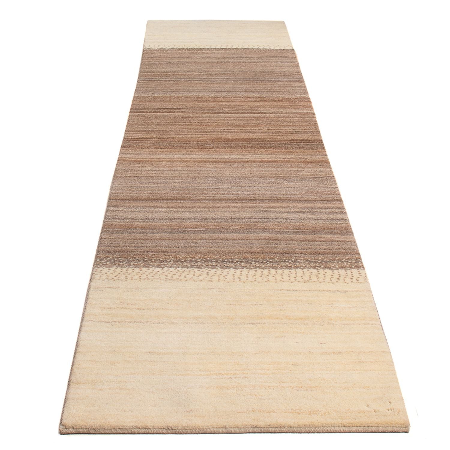 Alfombra de pasillo Alfombra Gabbeh - Persa - 339 x 80 cm - natural