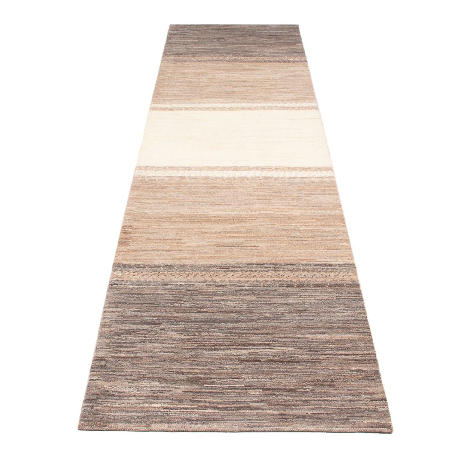 Alfombra de pasillo Alfombra Gabbeh - Persa - 340 x 85 cm - natural