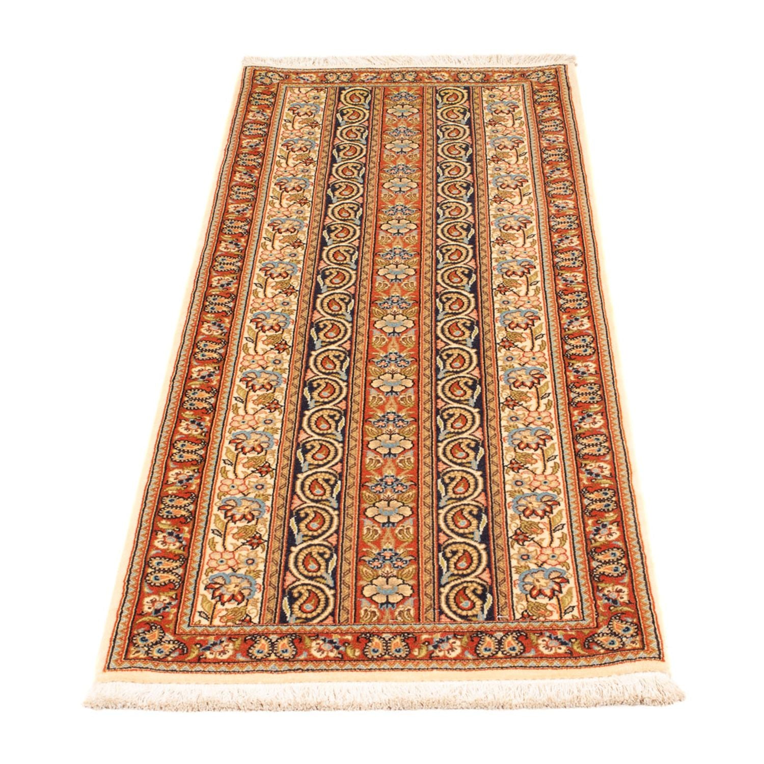 Alfombra de pasillo Alfombra persa - Ghom - 145 x 53 cm - multicolor