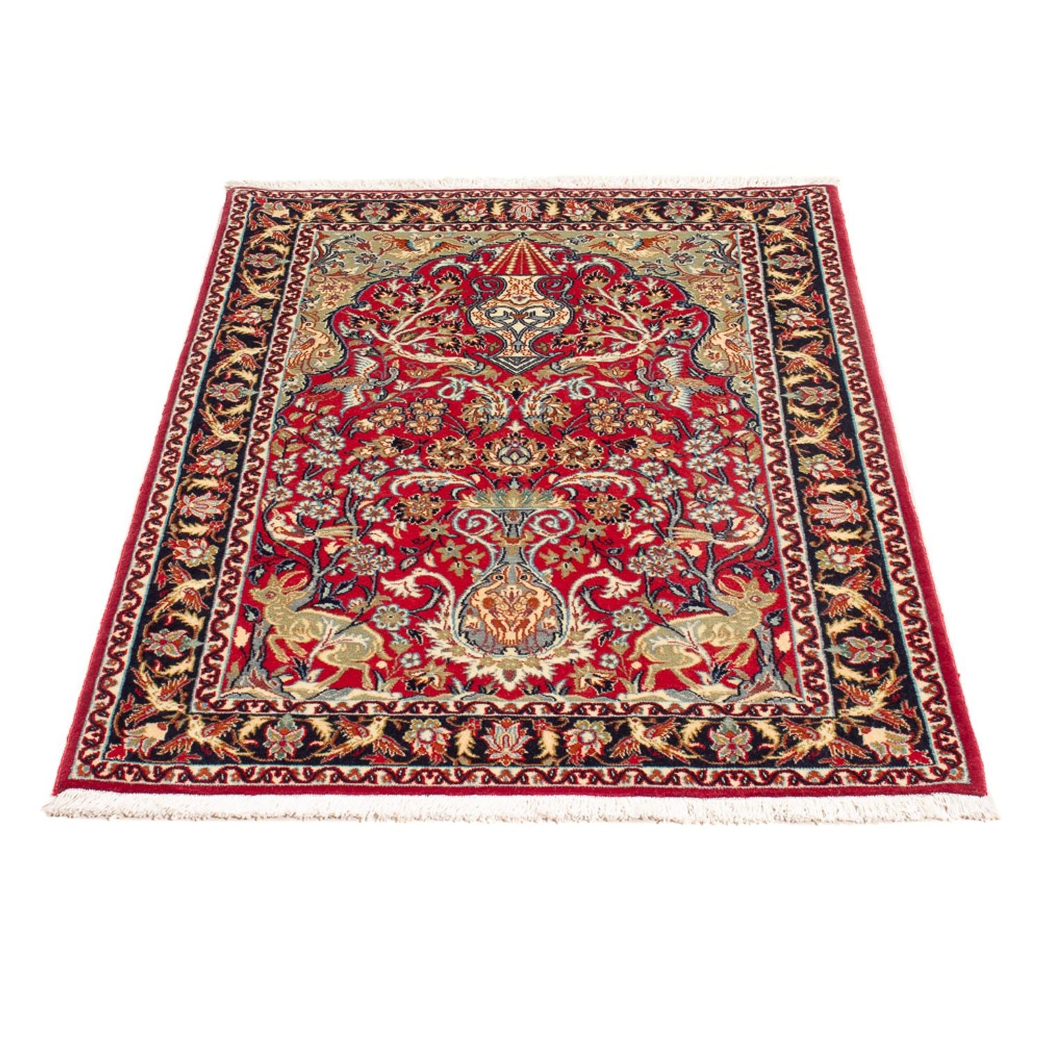 Alfombra Persa - Isfahan - Prima - 105 x 77 cm - rojo