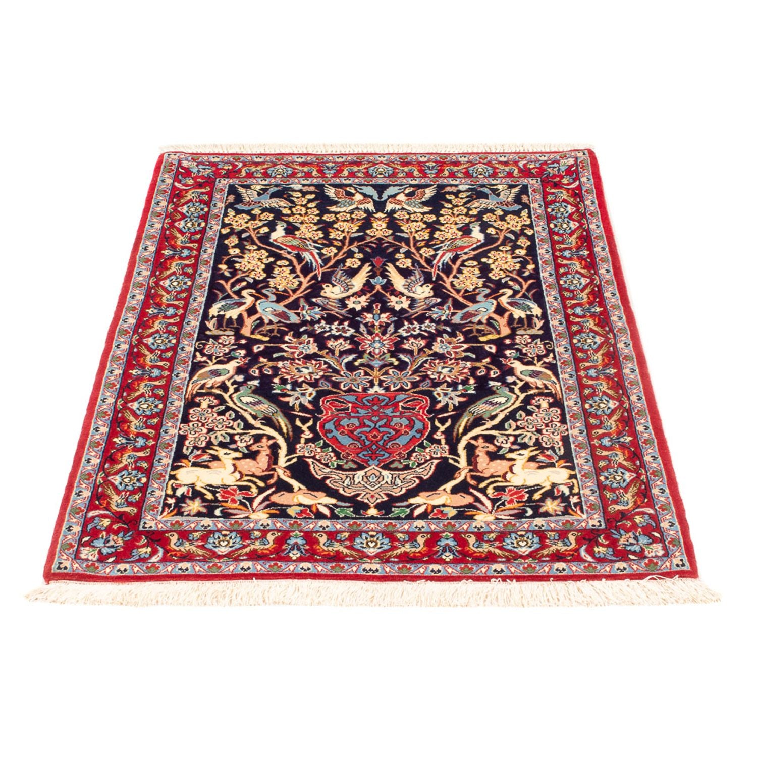 Alfombra Persa - Isfahan - Prima - 106 x 72 cm - azul oscuro