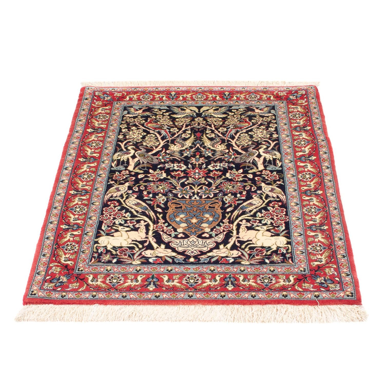 Alfombra Persa - Isfahan - Prima - 98 x 70 cm - azul oscuro