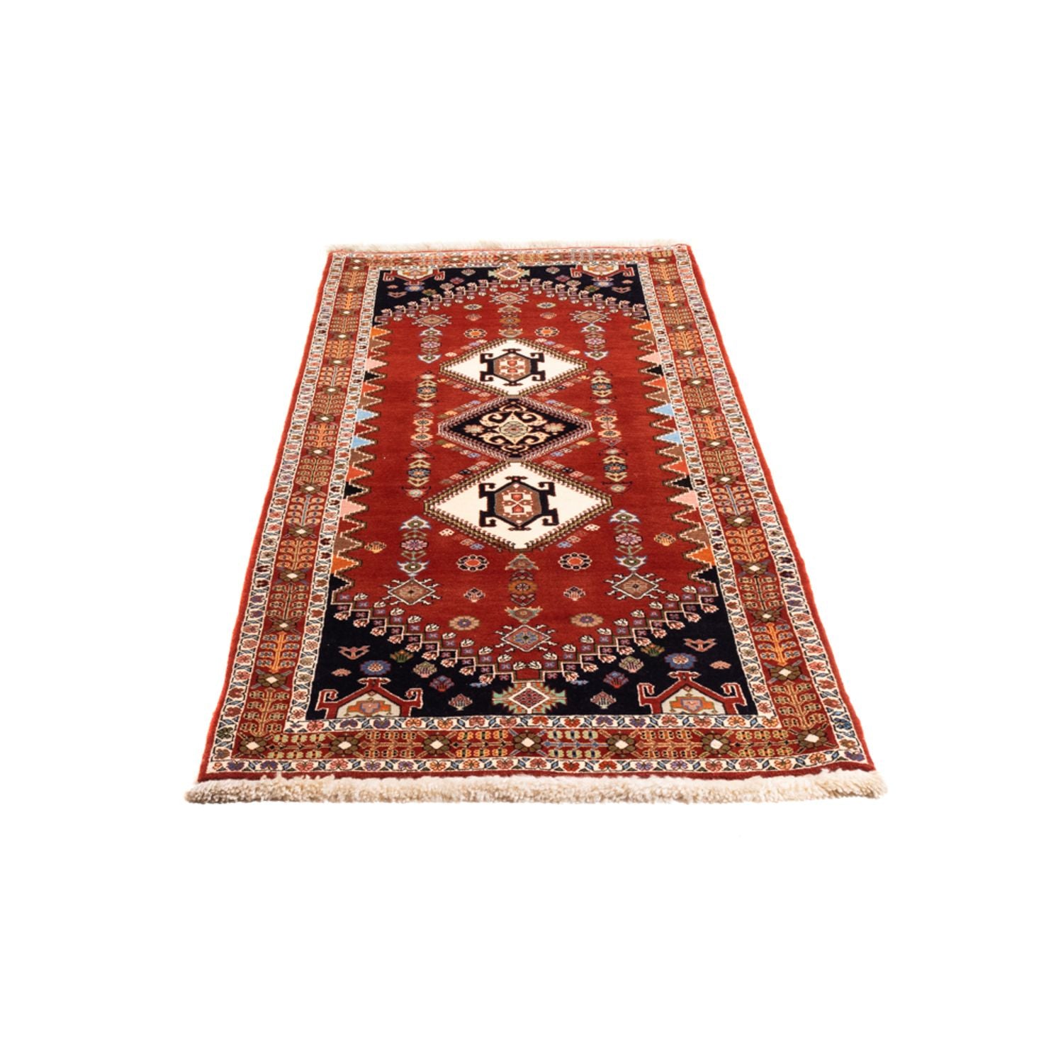Alfombra de pasillo Alfombra Gabbeh - Persa Kashkuli - 213 x 85 cm - rojo