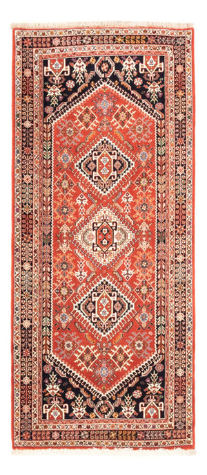 Alfombra de pasillo Alfombra Gabbeh - Persa Kashkuli - 206 x 87 cm - naranja