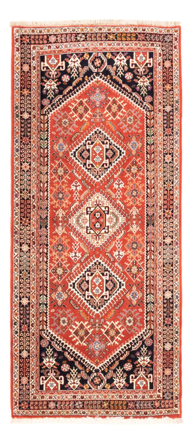 Alfombra de pasillo Alfombra Gabbeh - Persa Kashkuli - 206 x 87 cm - naranja